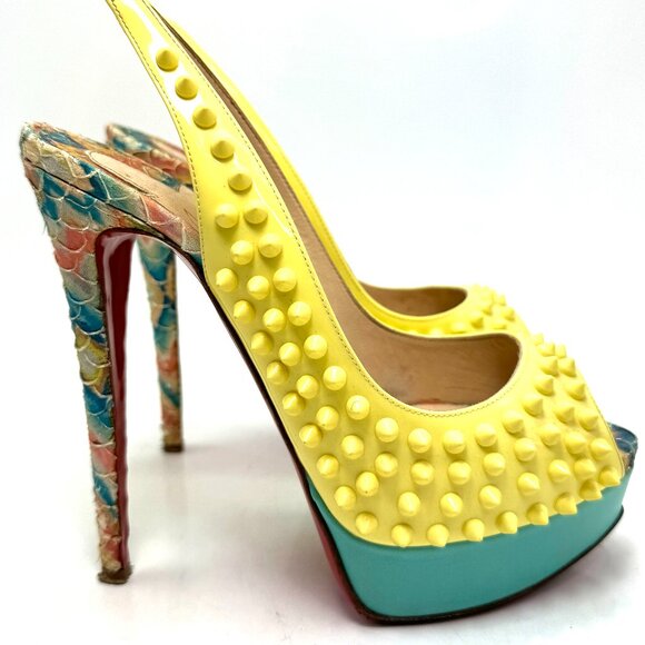 🌷❤️‍🔥SPRING SALE 🔥 FINAL PRICE🌷💥Christian Louboutin Lady Peep 140 Spikes 37